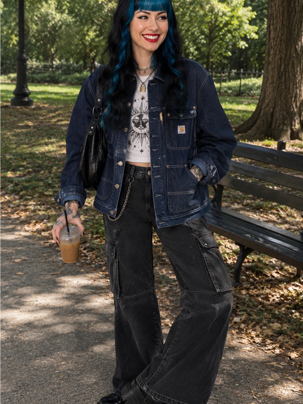 Carhartt Women's Indigo Denim Work Jacket Relaxed Fit